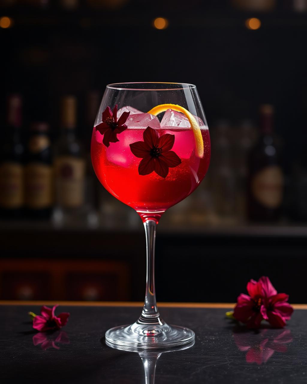 Hibiscus Spritz cocktail made with AK Distillery moonshine