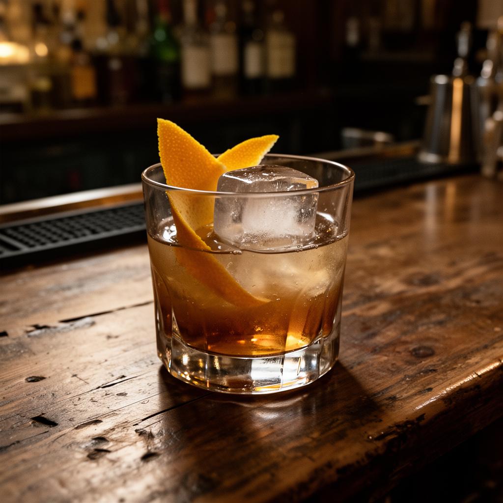 Smoky Old Country cocktail made with AK Distillery moonshine