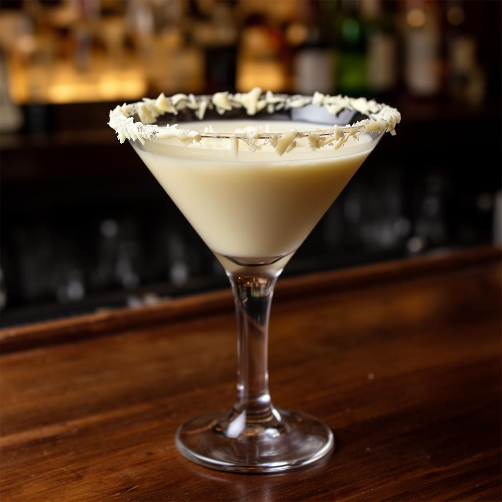 White Chocolate Martini cocktail made with AK Distillery moonshine