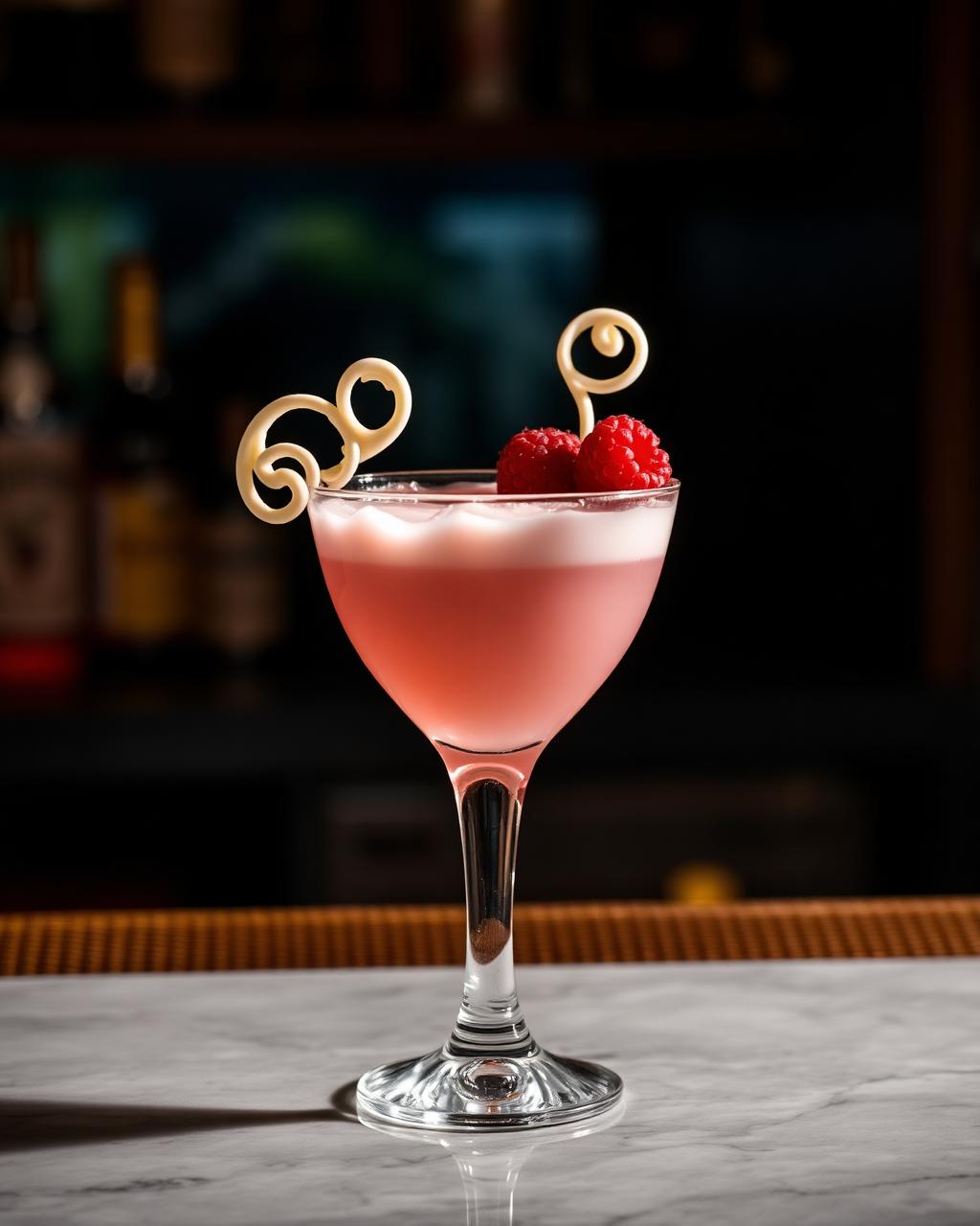 White Chocolate & Raspberry cocktail made with AK Distillery moonshine