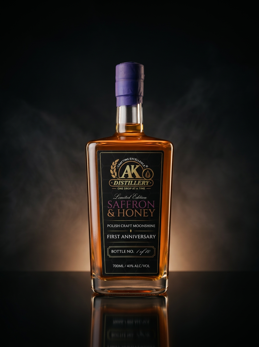 AK Distillery 1st Anniversary, Saffron and Honey limited edition, 10 bottles only